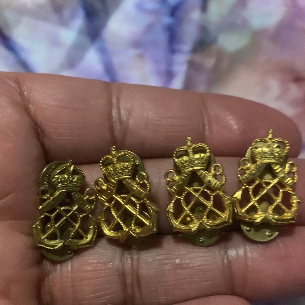 Vintage British Royal Navy Officer’s Badges (Pin)